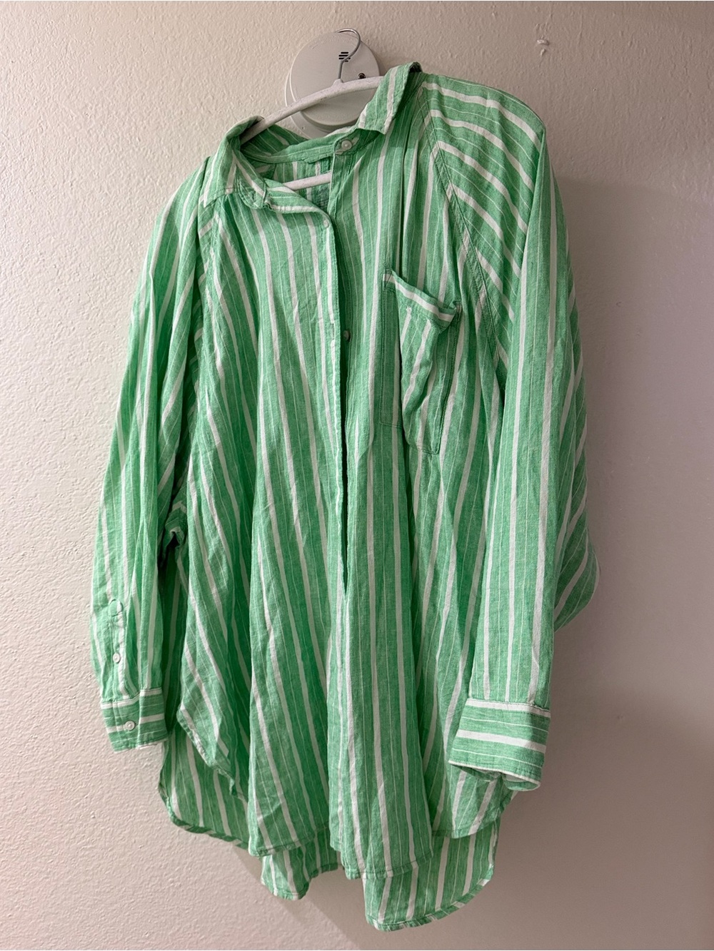 Aerie Linen Blend Coverup Shirt